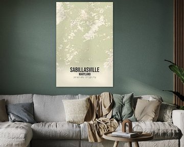 Carte ancienne de Sabillasville (Maryland), USA. sur Rezona