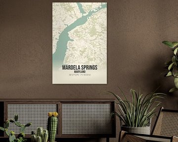 Carte ancienne de Mardela Springs (Maryland), USA. sur Rezona