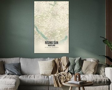 Carte ancienne de Rising Sun (Maryland), USA. sur Rezona