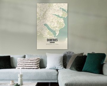 Vintage map of Dumfries (Virginia), USA. by Rezona