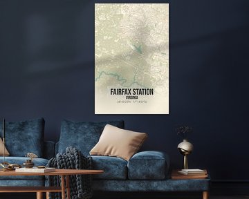 Alte Karte von Fairfax Station (Virginia), USA. von Rezona