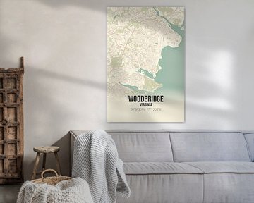 Carte ancienne de Woodbridge (Virginie), USA. sur Rezona