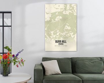 Vintage landkaart van Burr Hill (Virginia), USA. van Rezona