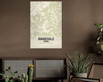 Carte ancienne de Rhoadesville (Virginie), USA. sur Rezona