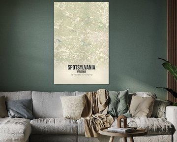 Carte ancienne de Spotsylvania (Virginie), USA. sur Rezona