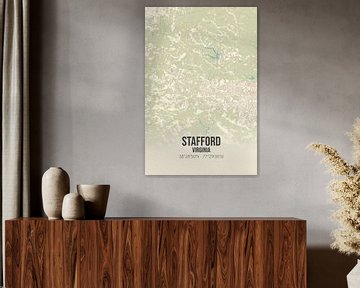 Vintage map of Stafford (Virginia), USA. by Rezona