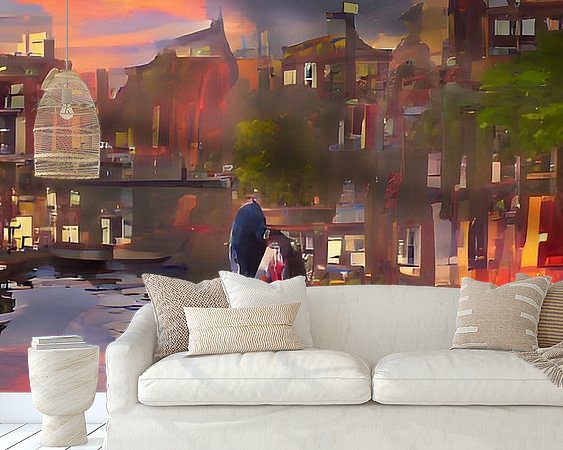 Voorbeeld van het werk in een kamer