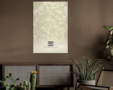 Vintage map of Troy (Virginia), USA. by Rezona