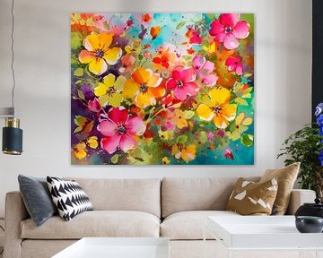 Vrolijke lentebloemen van Peet de Rouw
