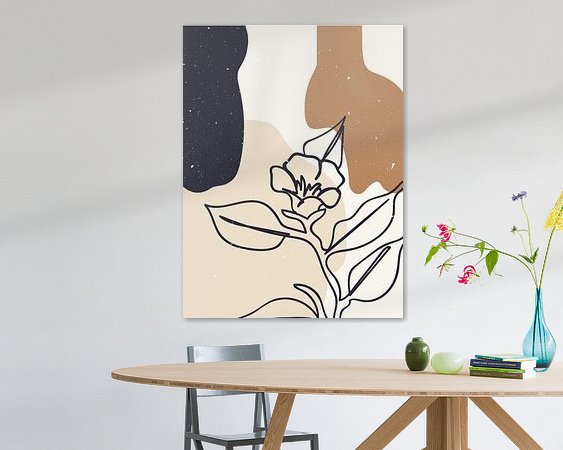 Voorbeeld van het werk in een kamer