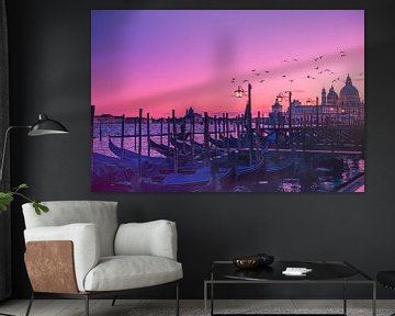 Sunset Venice, peaceful gondola, Alla Simacheva by 1x