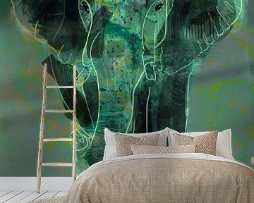 Groenblauw olifant, Ruth Day van 1x