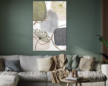 Groen-grijs-1 van Sally Ann Moss