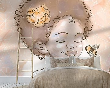 Meisje en de Bij l voor kinderen van YADE