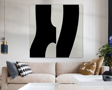 Black Abstract Organic Geometric Shapes no. 10 by Dina Dankers