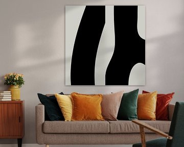 Black Abstract Organic Geometric Shapes no. 2 by Dina Dankers