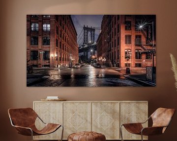 Manhattan Bridge, New York van Photo Wall Decoration