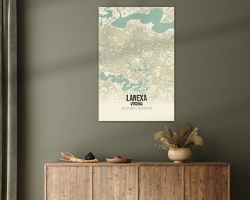 Vintage landkaart van Lanexa (Virginia), USA. van Rezona