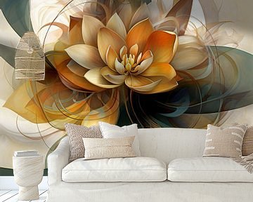 Lotusbloem Abstract Swirl van Jacky