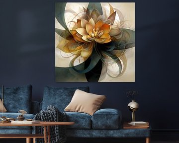 Lotusbloem Abstract Swirl van Jacky