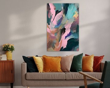 Abstract schilderij in pastel van Uncoloredx12