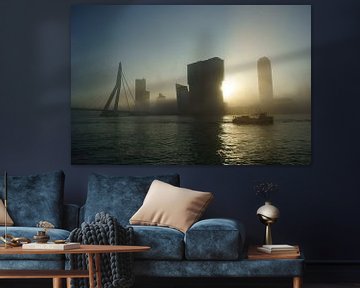 Rotterdam in de mist van Michel van Kooten