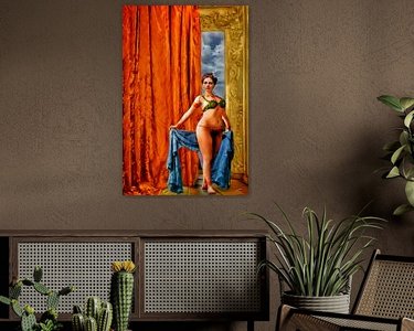 Voorbeeld van het werk in een kamer