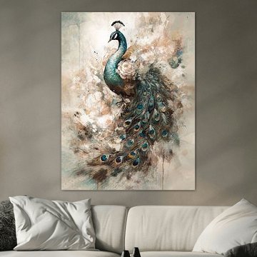 Abstract peacock - pastel by Your unique art