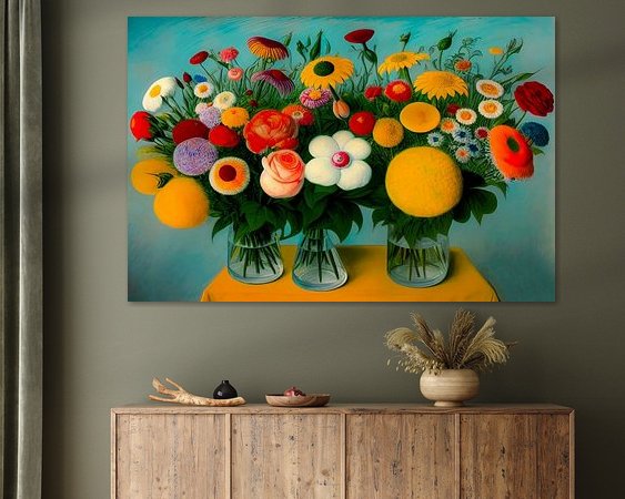 Voorbeeld van het werk in een kamer