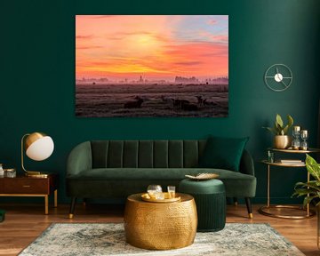 Nebliger und farbenfroher Sonnenaufgang von Stephan Neven