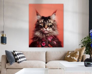 Cool cat, mooie en grappige Maine Coon kat van Studio Allee