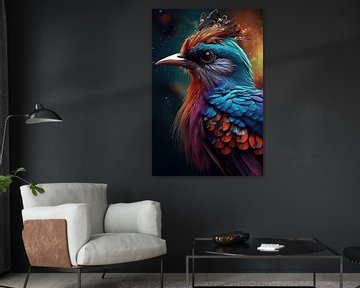 The Dance of Colour and Feathers by Digitale Schilderijen