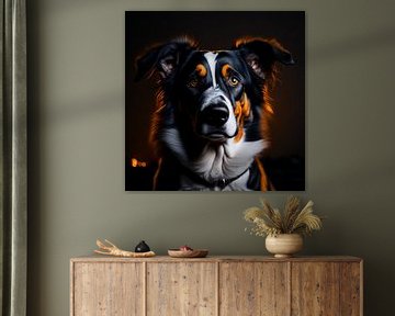 Australian Shepherd close up by Michael