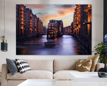 Speicherstadt Hamburg am Abend