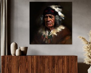 Portrait of Sitting Bull by Jacco Hinke
