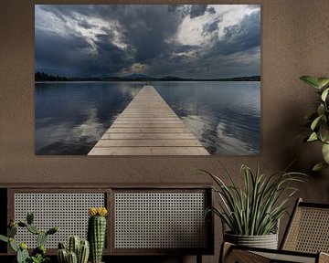 aufziehendes Gewitter am Hopfensee von Walter G. Allgöwer