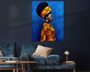 Colourful portrait of an African woman by Carla Van Iersel