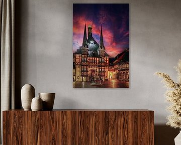 Mystical town hall in Wernigerode by Christian Deike