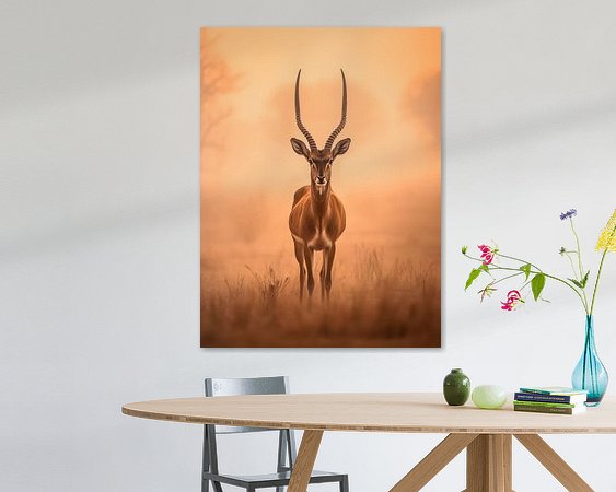 Voorbeeld van het werk in een kamer