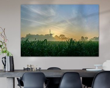 Sunrise at corn mill De Windhond Soest by Ad Jekel