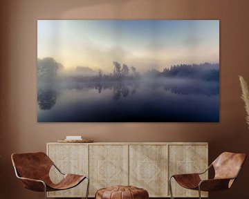 De mist over de vijver