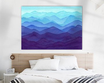 Blue Mountains aquarel schilderij van Karen Kaspar