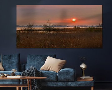 Panorama sunset at Zuidlaardermeer by Henk Meijer Photography