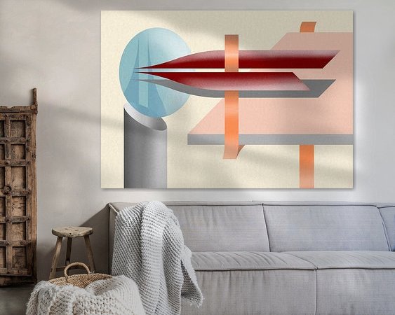 Voorbeeld van het werk in een kamer