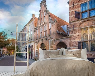 Oude panden aan de Zaadmarkt en oude markt van Zutphen