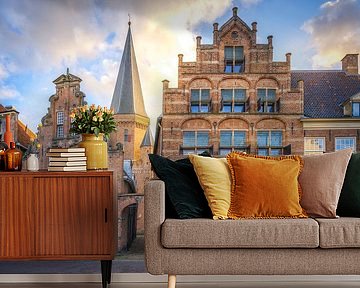 Oude panden aan de Zaadmarkt en oude markt van Zutphen