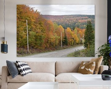 La route du lac à l'automne sur Claude Laprise