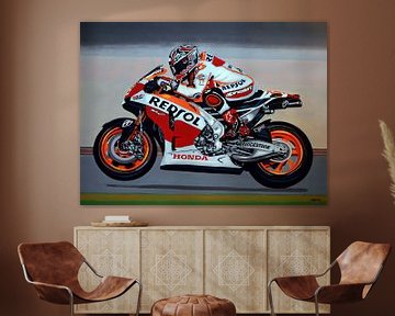 Marc Marquez painting by Paul Meijering