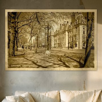Vintage postcard Coolsingel, Rotterdam