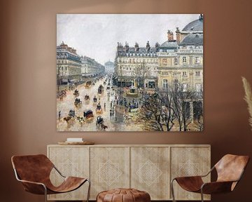 French Theater Square, Paris (1898) painting by Camille Pissarro. von Studio POPPY